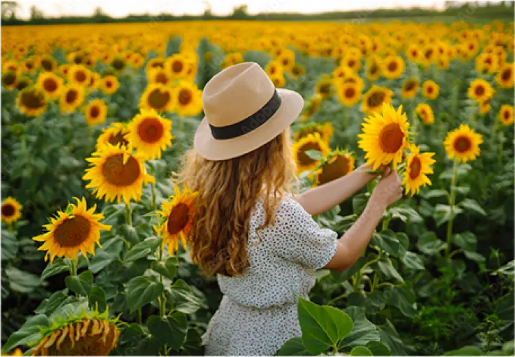 Champ de tournesols en Lot-et-Garonne